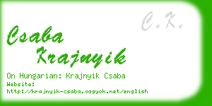 csaba krajnyik business card